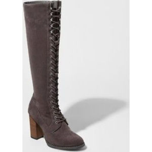 NWT A New Day - Lace-Up Heeled Tall Boots "Marni"